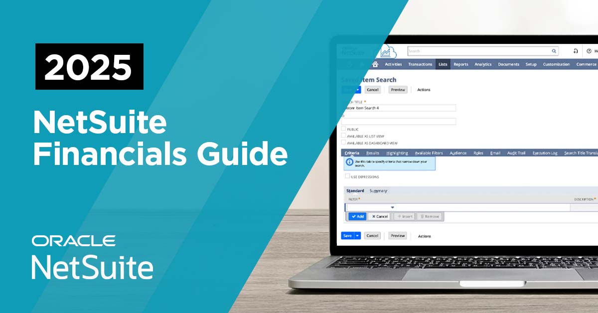 2025 NetSuite Financials Guide