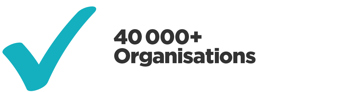 40000+ organisations